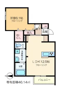 フォルビート北千住【5階】の間取り