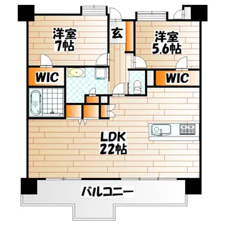 サンライフ勝山公園 セントラルシティ【3階】の間取り