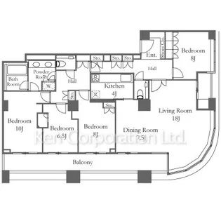 ザ・タワー・グランディア【30階】の間取り