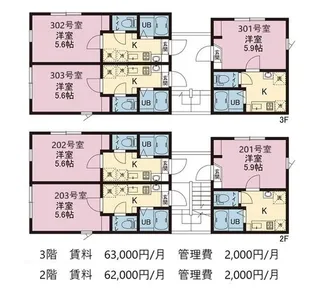 プルミエール HOZU【3階】の間取り