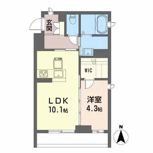 エスポワール宮千代【1階】の間取り