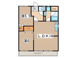 ドッグスコ-ト西鶴間【2階】の間取り