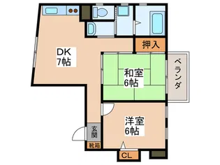 奥戸一番館【3階】の間取り