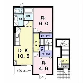 アンジュB【2階】の間取り