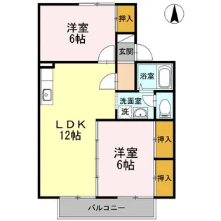 ファミール中の館 C棟【2階】の間取り