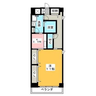 アリビオ鶴舞【1階】の間取り