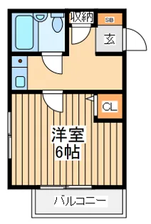 クレッセントK-3【1階】の間取り