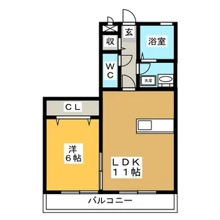 ヴィラージュ【1階】の間取り