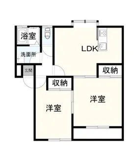 エメラルド大門C【2階】の間取り