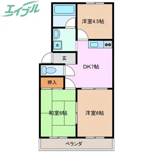 ルフランパレス【2階】の間取り