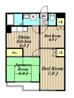 サンヒルズマンション【2階】の間取り
