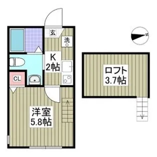 サニーガーデン中田【2階】の間取り