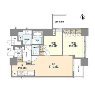 THE TOWERS DAIBA【11階】の間取り