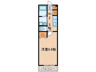 ル・シェモア【1階】の間取り