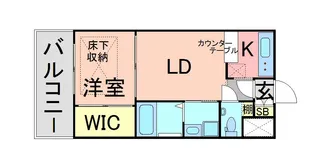 エステートモア天神【13階】の間取り
