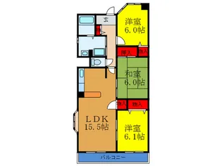 レックス豊新【8階】の間取り