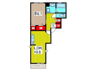 アーバンD笹目【1階】の間取り