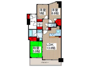 オーベル月島リバージュグラン【5階】の間取り