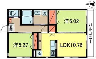 エトーレ グリーン フォレスト【2階】の間取り