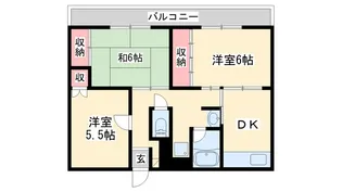 ビレッジハウス尾上1号棟【4階】の間取り