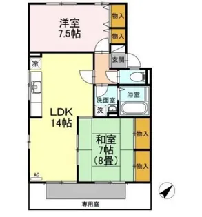 ハイライズ松本 A棟【1階】の間取り