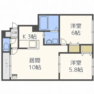 ハイデンス20-6【2階】の間取り