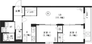 Blanc Terrace 白石【2階】の間取り