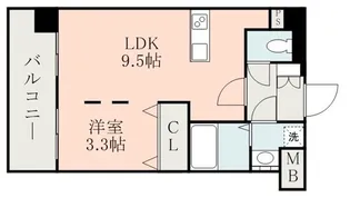 QREST熊大病院前【4階】の間取り