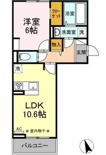ウェルデンス戸塚A【2階】の間取り
