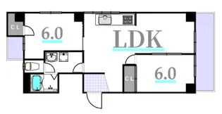 たかのばしハイツ【4階】の間取り