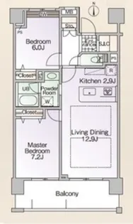 ロイヤルパークス新田【2階】の間取り