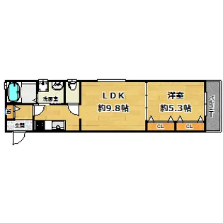 セレニティ加島【3階】の間取り