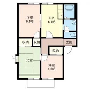 コスモグレースA【1階】の間取り