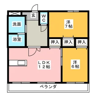レジデンスグローリー【2階】の間取り