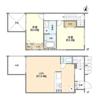 Nemo柿の木坂【2階】の間取り
