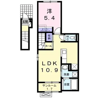リバーサイド安長III【2階】の間取り