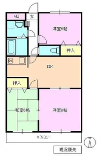 カメリアガーデン【2階】の間取り