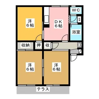 タウニィいなだ【1階】の間取り