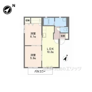 ハル・フォーレ【2階】の間取り