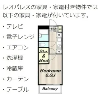 レオパレスコンフォニティ(37375)【3階】の間取り