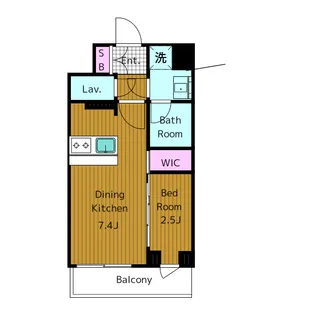 アジールコート三宿テラス【2階】の間取り