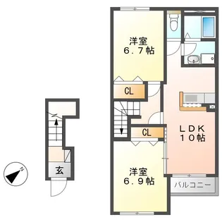 エクセルハイツ【2階】の間取り