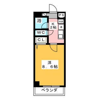 サンモール名駅【2階】の間取り