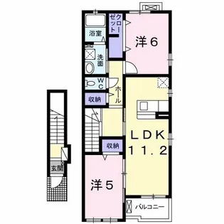 グランシャリオII番館【2階】の間取り