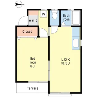 グリーンコーポ石井【1階】の間取り