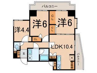 フェイム東神奈川【6階】の間取り