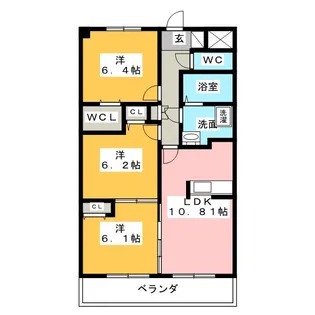 ルネスグラードII【2階】の間取り