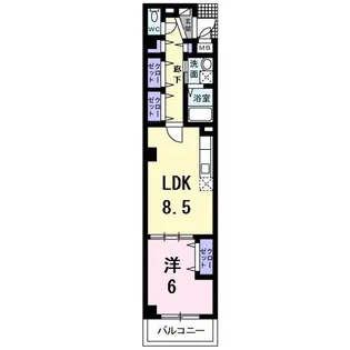 パレス伏見【1階】の間取り