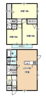 LA・CREA亀山【1階】の間取り