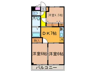 ハイムチェリ-B【3階】の間取り